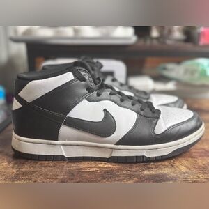 Nike Dunk Mid ‘Panda’ Black White Sneakers Size 10